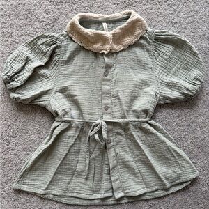 Rylee + Cru Button-Up Dress with Tie Waist